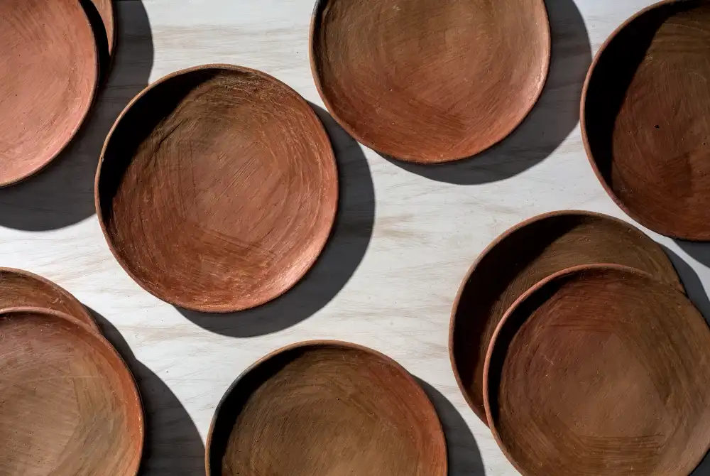 Medium size comal made from red clay in San Marcos Tlapazola, Oaxaca.