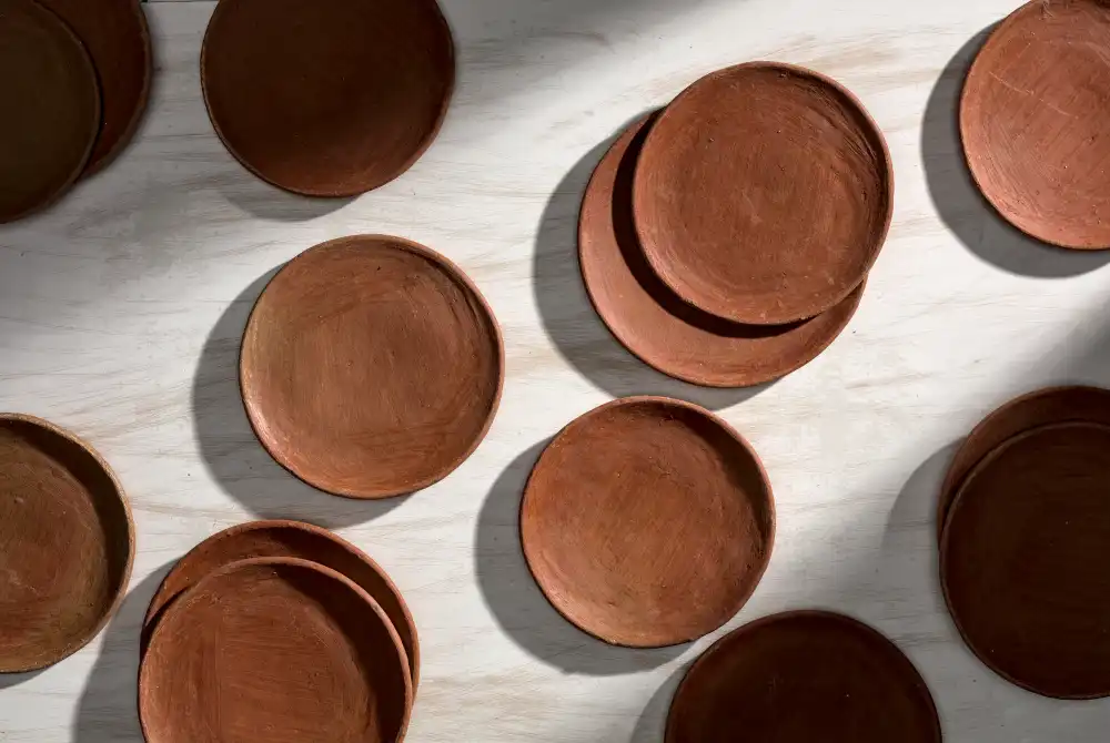 Small comal made from red clay in San Marcos Tlapazola, Oaxaca.