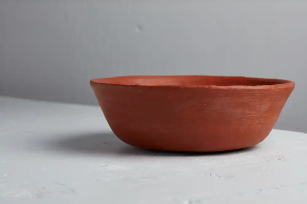 Mixing bowl made from red clay in San Marcos Tlapazola, Oaxaca.