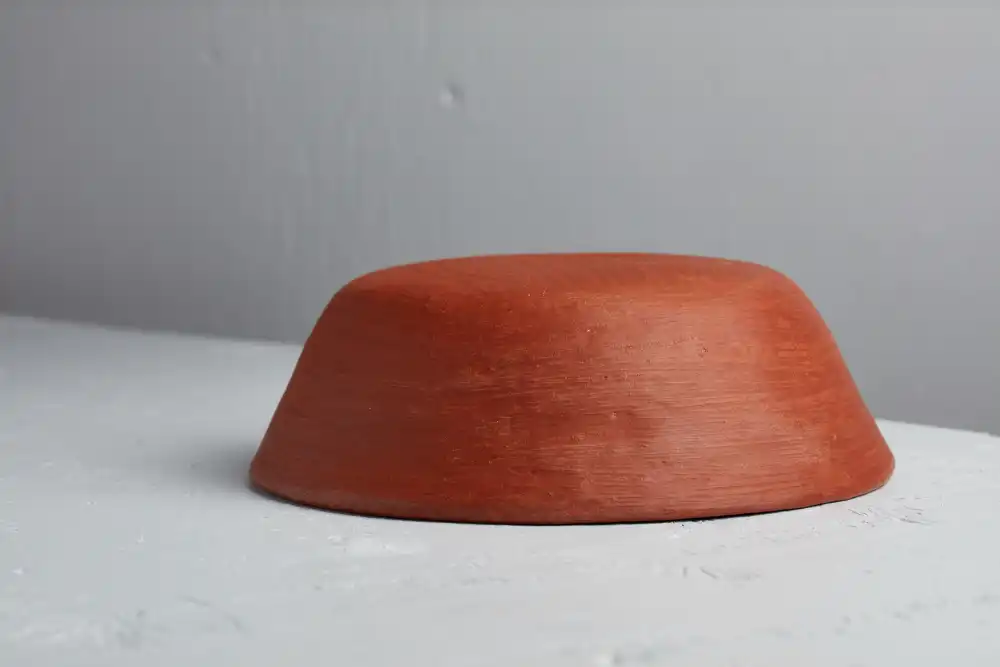 Mixing bowl made from red clay in San Marcos Tlapazola, Oaxaca.